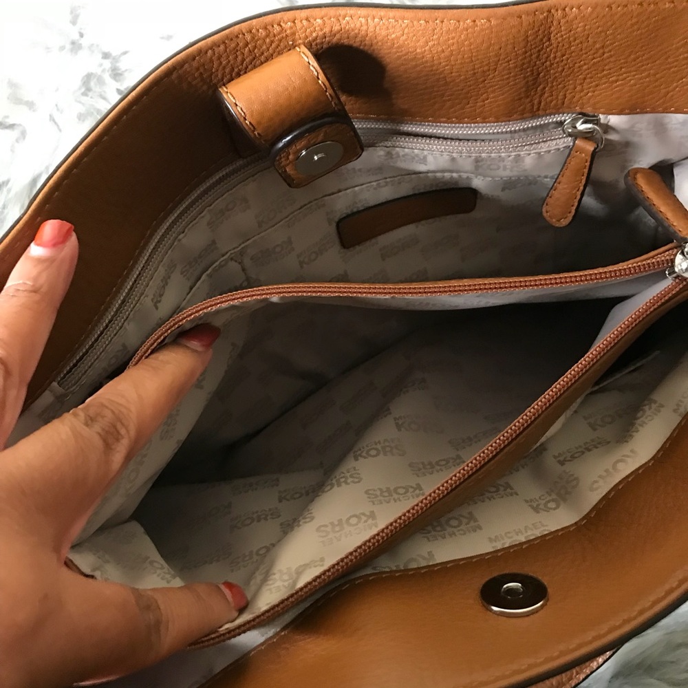 Michael Kors Hamilton Leather Satchel - Picture 7 of 8